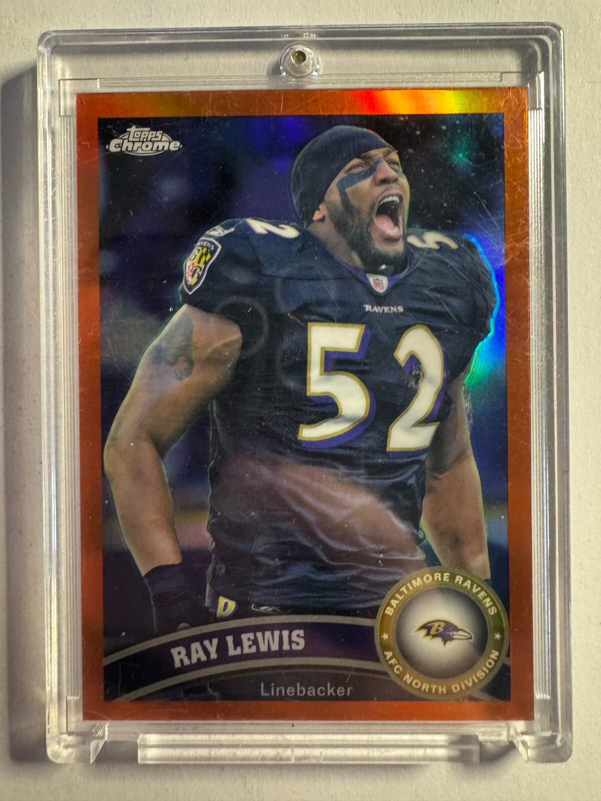 K269,150 -  2011 Topps Chrome Orange Refractors #2 Ray Lewis