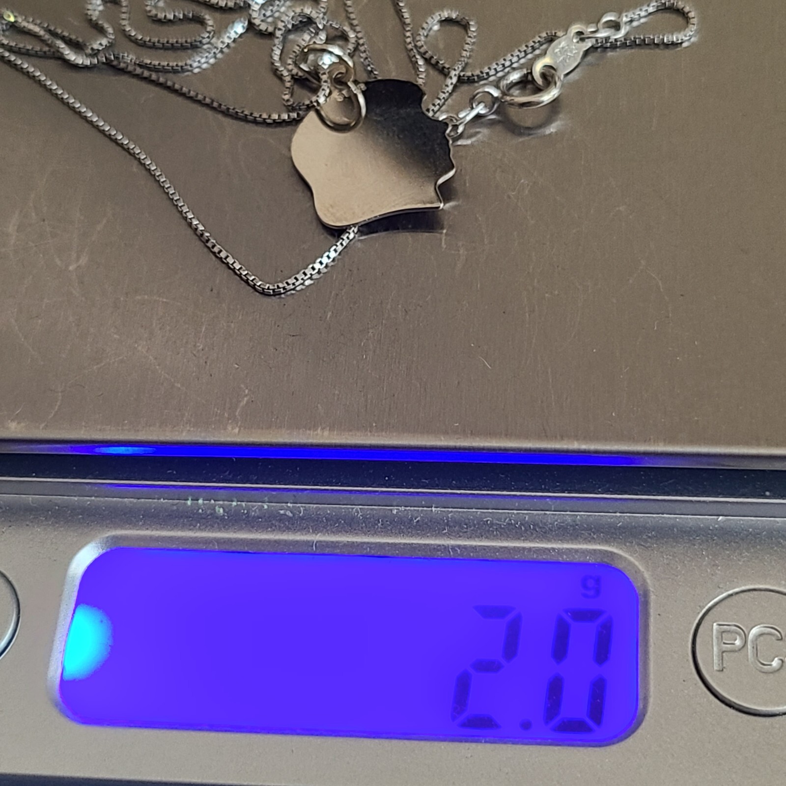 VINTAGE STERLING SILVER LITTLE GIRL HEAD 18 IN NECKLA… Gem