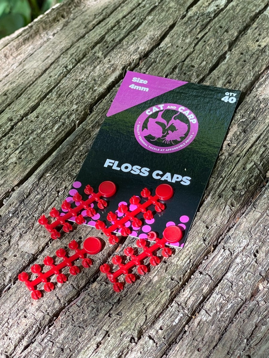 Yellow Bait Floss Caps For Carp Fishing - 40 Pack, Boilie Stop Beads