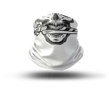 Washable Fabric Face Cover Neck Gaiter Skull Head Design IV EU Made