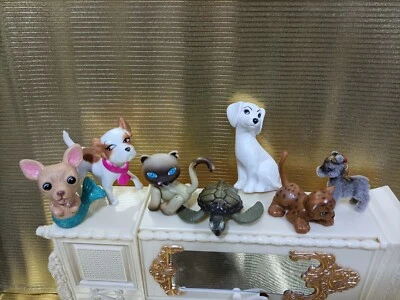 Barbie Mattel Lote Lot Collector DOTW Dolls World Animals Pets Dog pug Turtle - Imagen 1 de 4