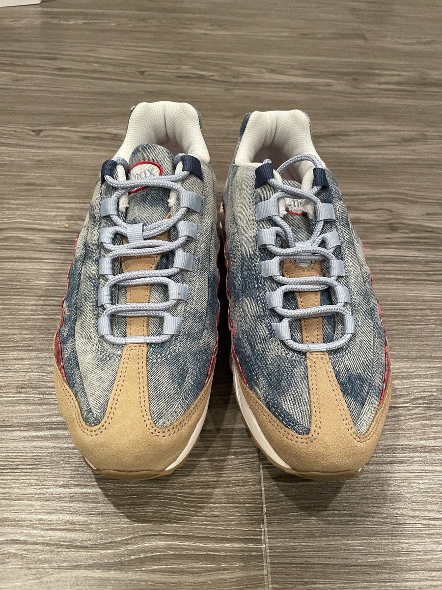 Nike Air Max 95 Parachute Beige University Red Sz 6.5Y 