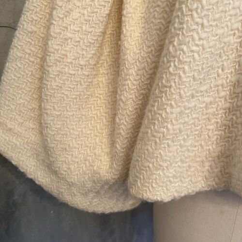 Cashmere wool cream short coat bell sleeves size M - Picture 7 of 18