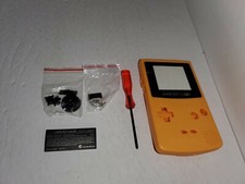 Yellow Full Housing Case Shell for Gameboy Color Buttons Screws Glass Screen T43
