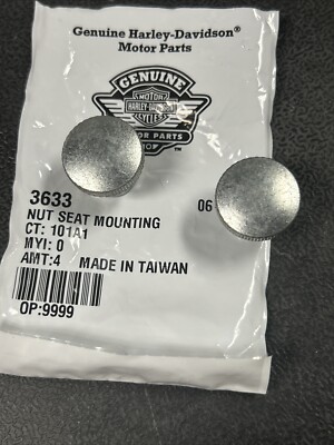 Harley Davidson 2 OEM Seat Mounting Nuts | 3633 | Genuine OEM | NEW