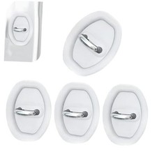 Door Latch Lock Covers, Silicone Door Latch Protective Cover, Self 4 PCS White