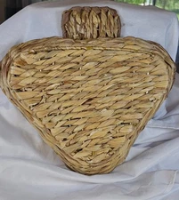 Woven Serving Basket Unique Diamond Shape 