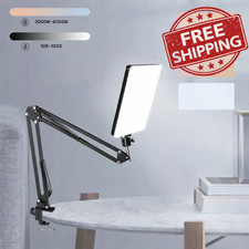 LED Photography Light with Scissor Arm Stand for Zoom YouTube Live Streaming   