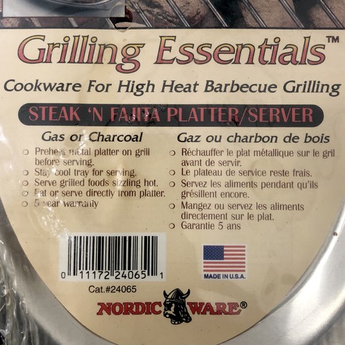 Nordic Ware Grilling Essentials Steak ‘N Fajita Platter Server Oval New USA🇺🇸 - Picture 2 of 7