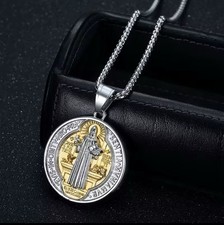 St. Benedict Medal Necklace  (Blessed by Priest)
