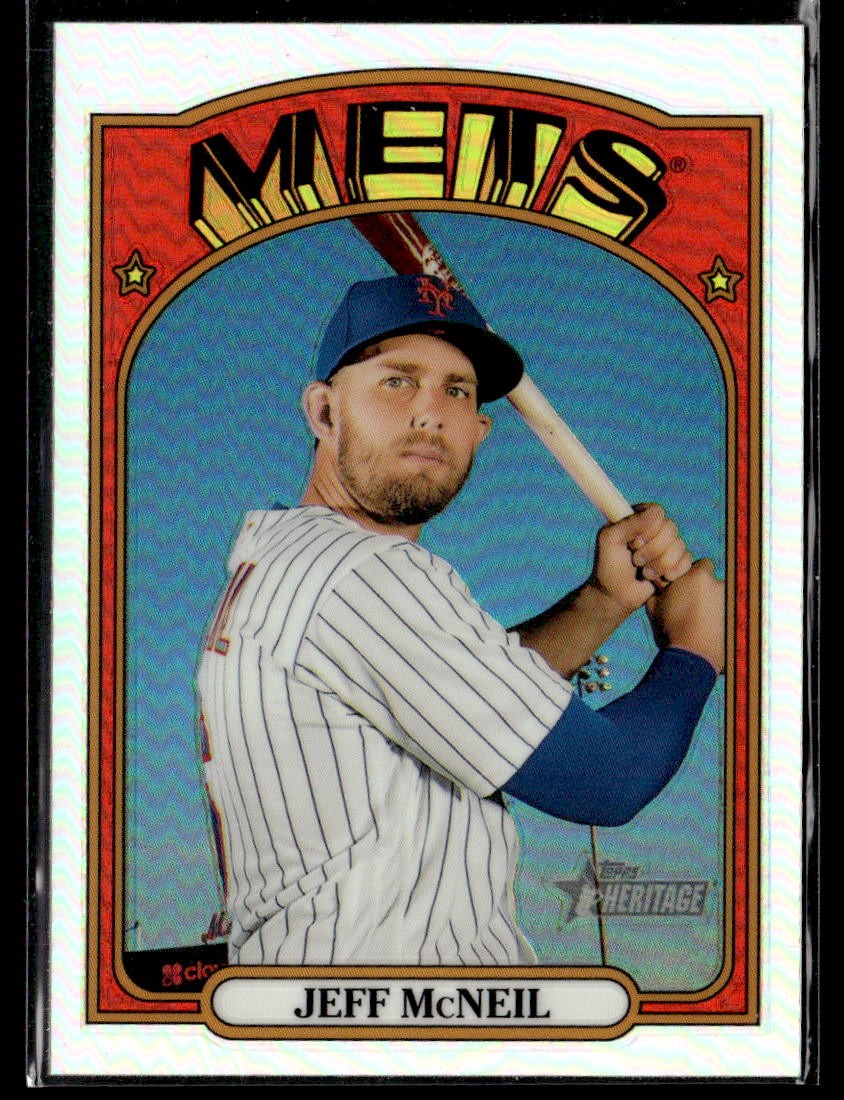 2021 Topps Heritage #316 Jeff McNeil Chrome Refractor #/572