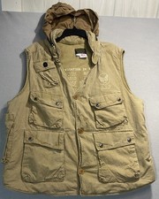 VTG AVIREX Flight Vest US Army Air-force Made In USA Size Large Removable Hood