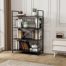 45" Floor Shelf, 4-Tier Storage Unit, 88LB Weight Limit, Space-Saving Design