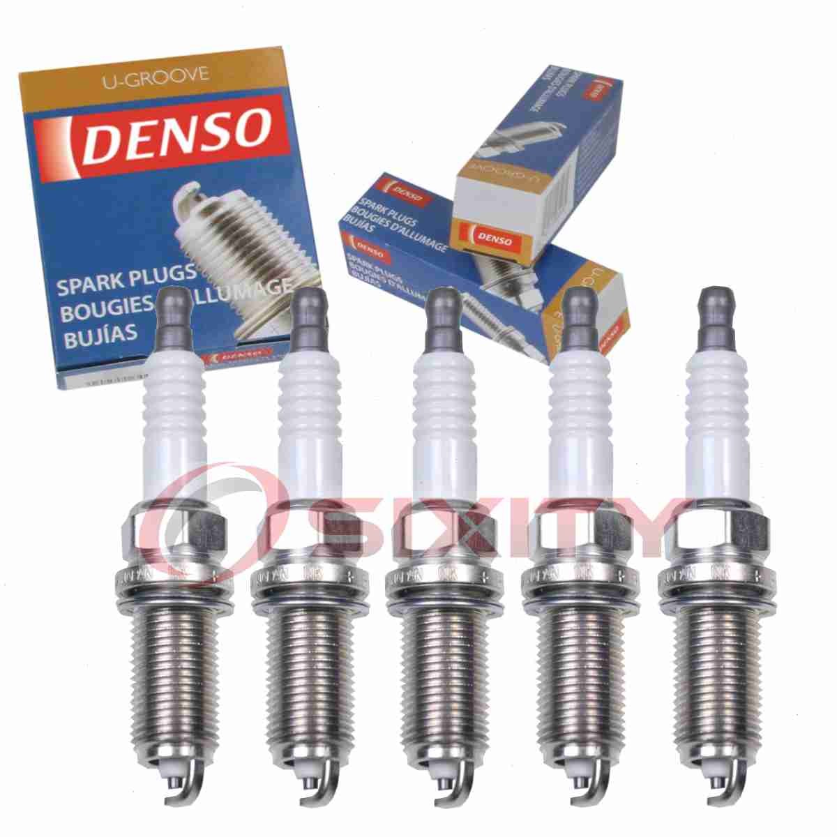 5 pc Denso Standard U-Groove Spark Plugs for 2008-2011 Volvo C30 2.5L L5 tt