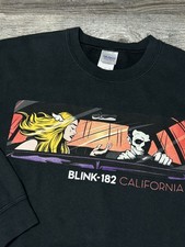 2016 Blink 182 California Black Pullover Crew Neck Sweatshirt M Fits L