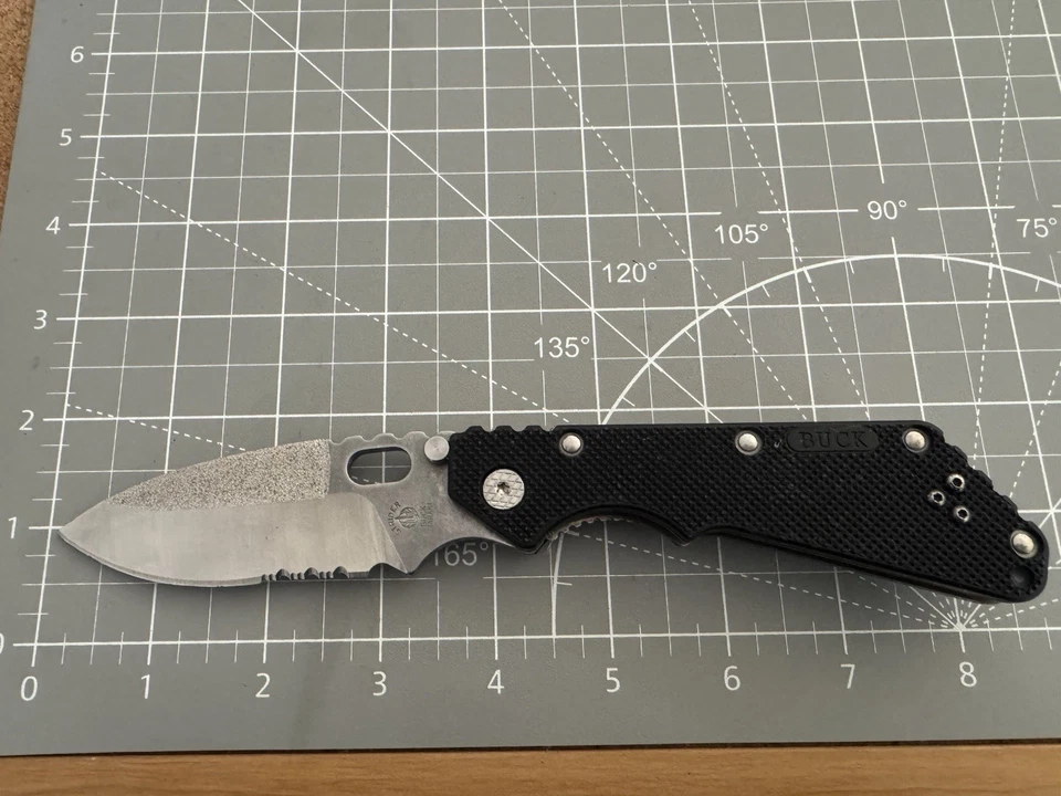 STRIDER BUCK TARANI Tactical Issue Black G10 Handle ATS34 3.5" Spear Point Knife - Image 4 of 4