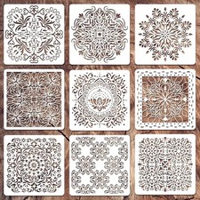 Wall Stencils for Painting Large Pattern, 9Pc...