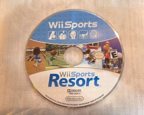 Wii Sports & Wii Sports Resort 2 in 1 Combo - Disc Only - TESTED