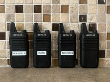 LOT OF 4 RETEVIS RT22 2-WAY RADIOS RECHARGEABLE WALKIE-TALKIES