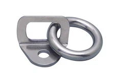 STAINLESS TIE DOWN TAB WITH RING, 304 SS