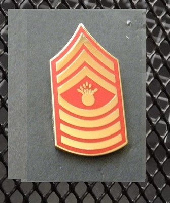 Marine Corps Marines E-9 Master Gunnery Sgt Rank Lapel Pin 3/4 x 1.3 inches USMC