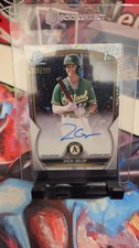 2023 Bowman Chrome Prospect Zack Gelof 1st Speckle Refractor Auto 289/299