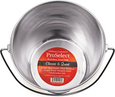 Proselect Heavy Duty Stainless Steel Pails   Durable Pails for Kennels and Farms