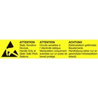 800Er Multipack Bjz Esd-Logo 800 St. Gelb (L X B) 138 Mm X 26 Mm Selbstklebend