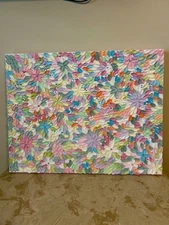 New Original Acrylic 3D Painting On Canvas Board 22”x28” Signed