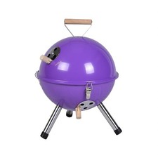 Mini BBQ Grill Holzkohle KUGELgrill Rost lila