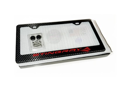 Real carbon fiber C7 C8 Z06 Z07 Corvette License Plate Frame Z51 Stingray Red
