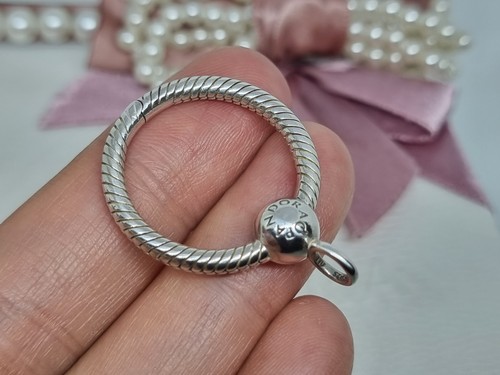 Genuine Pandora Silver O Ring Pendant Size Small π 925 ALE - Picture 3 of 5