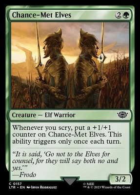 (2x FOIL) CHANCE-MET ELVES - The Lord of the Rings   MTG Magic the Gathering