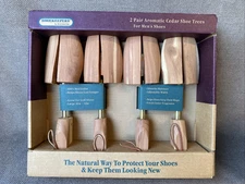 New SHOEKEEPERS By ROCHESTER 2 Pair Aromatic Cedar Shoe Trees Men's 10W-12N