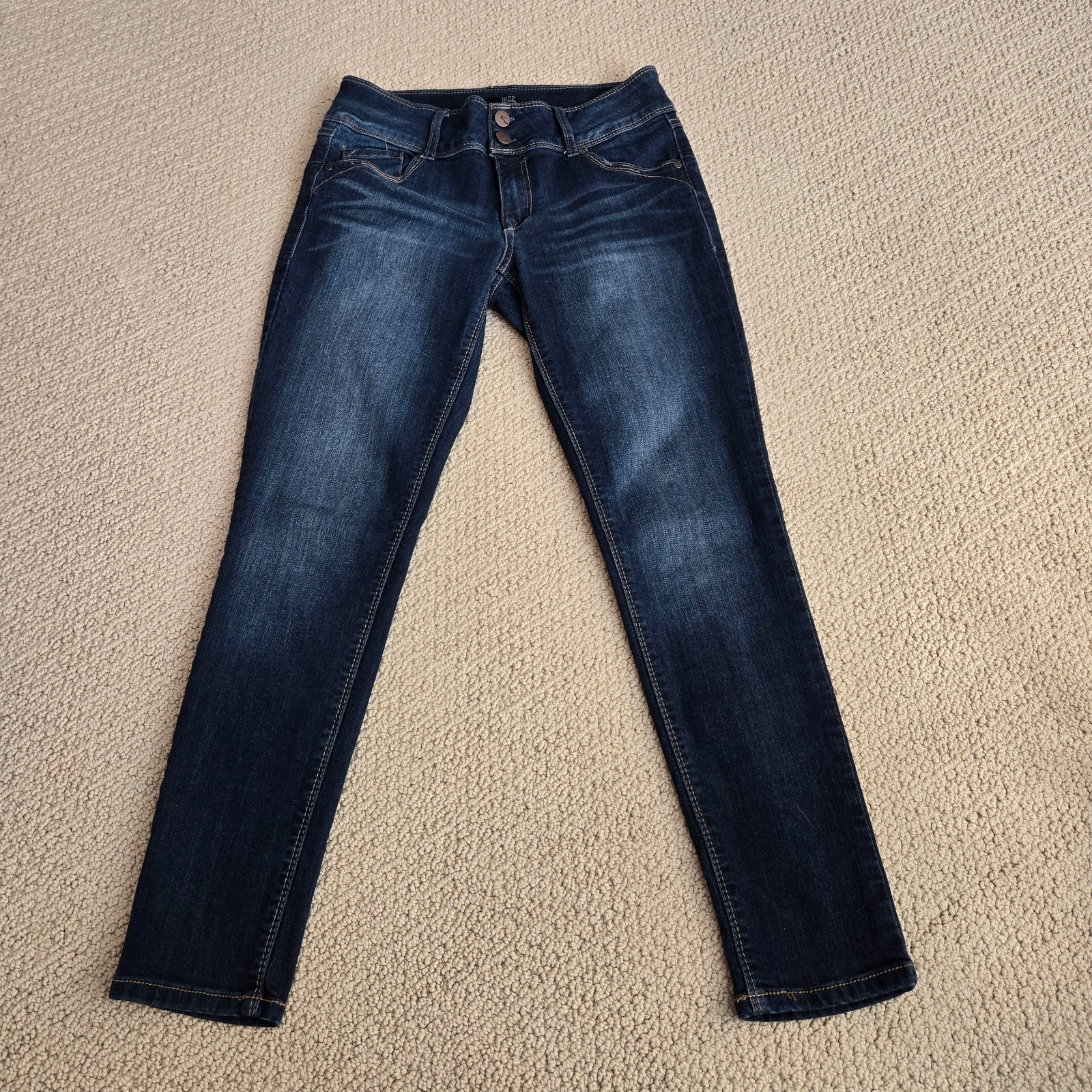 1822 Denim Jeans Womens 6 28 Blue Skinny Ankle Stretch Low Rise Dark Wash