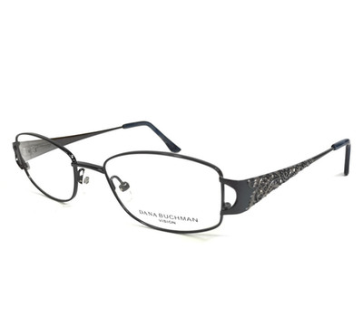 Dana Buchman Brille Rahmen Adelphia BK Schwarz Rechteckig Draht Felge 50-18-130