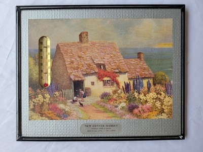 VTG The Garden of Content-Print with Thermometer (works) 8x10  Advertising Peice