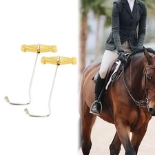 2Pcs Long Boot Hooks Tall Riding Boot Pulls Comfortable Gripping with Wood