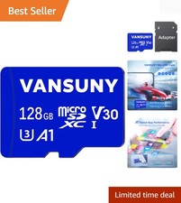 Micro SD Card 128GB microSDXC Memory Card with SD Adapter A1 App Performance ...