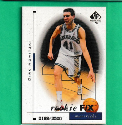 1998 SP Authentic #99 Dirk Nowitzki Dallas Mavericks RC Rookie HOF /3500