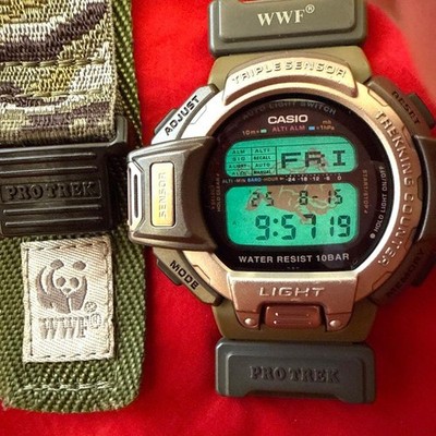 Casio Pro Trek PRT-60WWJ WWF Tortoise EL Camo Digital Watch
