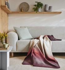 Ibena Decke Kuscheldecke Wohndecke Sofadecke Tagesdecke rot modern - Ranchi