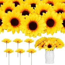 80 Pcs Large Sunflower Artificial Flowers Bulk, 4.1inch Sunflower Artificial