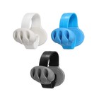 Cable Clips, 3 Pcs Desk Cord Organizer Wire Holders, Black,White,Blue