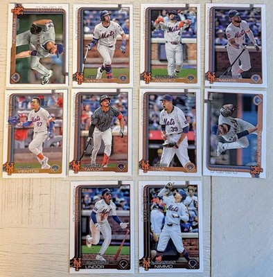 2025 Topps Series 1 Baseball Team Set 10 Cards New York Mets
