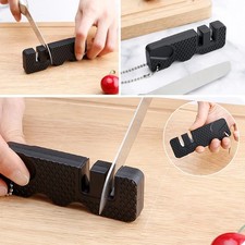 Pocket Size Knife Sharpener Tool - Ceramic & Carbon Steel - UK Stock