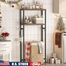 Over The Toilet Storage Cabinet Bathroom Organizer Adjustable Shelf Space Saver