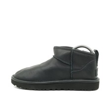 UGG Damen Classic Mini Boots Schwarz Leder Knöchelhoch Stiefeletten EU 37