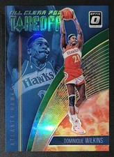 Dominique Wilkins 2018-19 Donruss Optic ALL CLEAR FOR TAKEOFF GREEN PRIZM #d 3/5