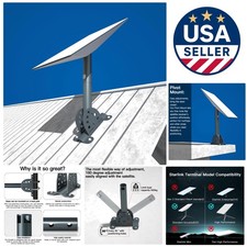 Heavy-Duty Adjustable Wall Mount for Starlink - Built to Withstand the Elements